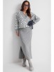 Юбочный костюм артикул: 2634 серый от Магия Моды - вид 4
