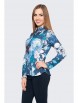 Блузка артикул: Фуфайка женская на пуговицах КАРАМЕЛЬ, темно-синий от Style Margo - вид 2