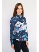 Блузка артикул: Фуфайка женская на пуговицах КАРАМЕЛЬ, темно-синий от Style Margo - вид 6