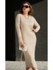 Плательный костюм артикул: 23013 молочный+бежевый от Vittoria Queen - вид 2