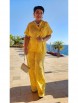 Брючный костюм артикул: 24193 желтый от Vittoria Queen - вид 4