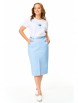 Юбочный костюм артикул: М-7635 белый, голубой от T&N - вид 6
