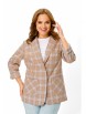 Жакет артикул: М-7653 бежево-голубая клетка от T&N - вид 1