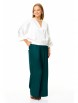 Брючный костюм артикул: М-7686 молоко-зелень от T&N - вид 6