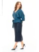 Юбочный костюм артикул: М-7706 синий морской блеск и черный от T&N - вид 7
