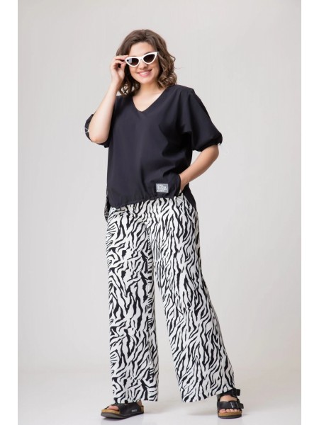 170 черный+принт зебра