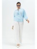 Брючный костюм артикул: 968-2 голубой/молоко от Andina - вид 16