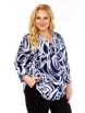 Блузка артикул: 4071 сине-серо-белый принт от Abbi - вид 12