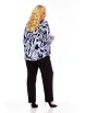 Блузка артикул: 4071 сине-серо-белый принт от Abbi - вид 19