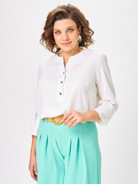 4074 белый с принтом Easy-Care