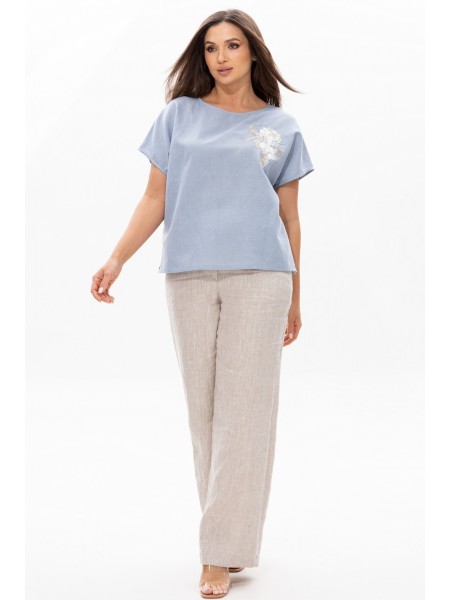 3068 серо-голубой+натуральный