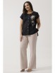 Брючный костюм артикул: 3165 черный+бежевый от Ma Сherie - вид 4