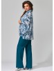 Брючный костюм артикул: 1424 сине-белый от FITA - вид 2