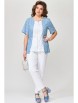 Брючный костюм артикул: 1672 бело-голубой от FITA - вид 7