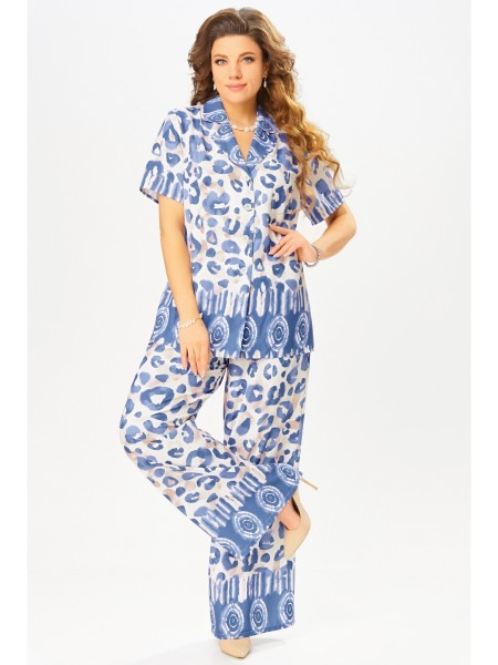 3081 бежево-синий