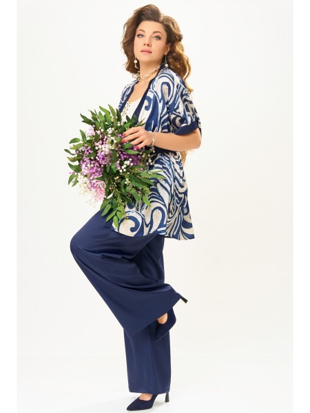 4081 сине-бежевый