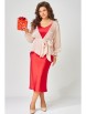 Плательный костюм артикул: 3194 красный+пудра от FITA - вид 1