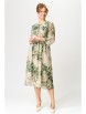 Нарядное платье артикул: 5103 беж+олив. цветы от GIZART - вид 1
