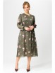 Нарядное платье артикул: 5103 олива+бело-красный цветок от GIZART - вид 6