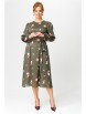 Нарядное платье артикул: 5103 олива+бело-красный цветок от GIZART - вид 1