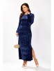 Нарядное платье артикул: 5319/1 синий жатка от GIZART - вид 1