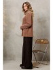 Брючный костюм артикул: 5412 капучино, шоколадный от GIZART - вид 2