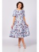 Нарядное платье артикул: 837 голубой, принт «Магнолия» от Swallow - вид 5