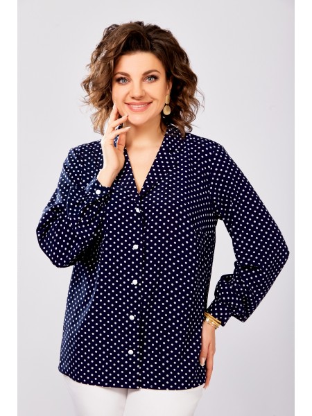 842.1 синий в белый горошек