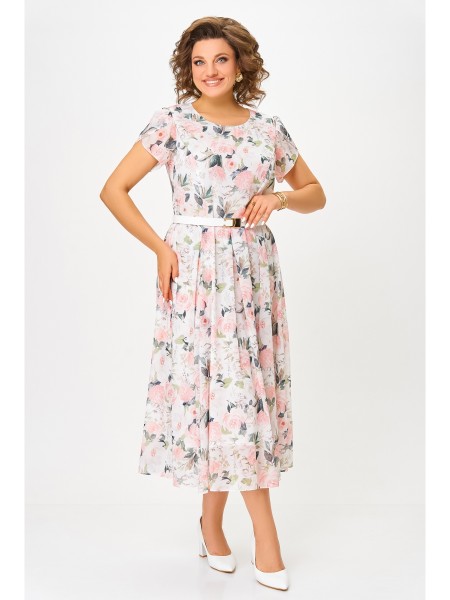 843.5 молочный, принт розово-молочные цветы