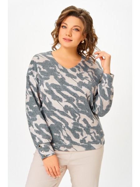 800.9 серо-бежевый принт, с люрексом