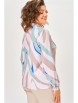 Блузка артикул: 772.4 пудровый, в мятный, бежевый и ярко-голубой принт от Swallow - вид 2