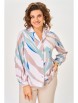 Блузка артикул: 772.4 пудровый, в мятный, бежевый и ярко-голубой принт от Swallow - вид 4