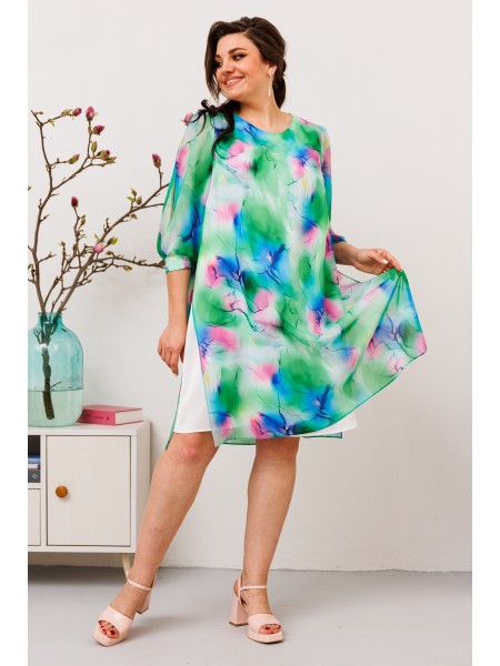 1-2628 салат/розовый