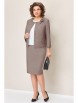 Юбочный костюм артикул: 1342 бежевый капучино от VOLNA - вид 1