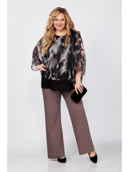 1394 бежево-черный капучино