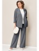 Брючный костюм артикул: 1384 серый/полоска, молочно-белый от VOLNA - вид 5