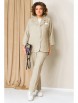 Брючный костюм артикул: 1359 светло-бежевый лен от VOLNA - вид 1