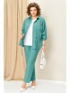 Брючный костюм артикул: 1398 бирюзовый, белый от VOLNA - вид 1