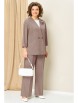 Брючный костюм артикул: 1384 бежевый капучино от VOLNA - вид 1