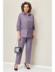 Брючный костюм артикул: 1398 серо-сиреневый от VOLNA - вид 1