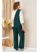 Брючный костюм артикул: 1455 бутылочно-зеленый от VOLNA - вид 2
