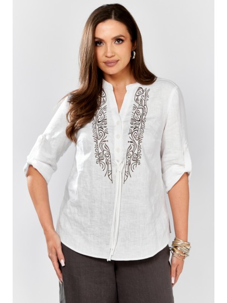 625-076 белый, серая вышивка