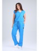 Брючный костюм артикул: 721-029 ярко-голубой от MALI - вид 1